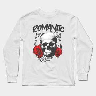 Romantic Skull Retro Style Design Long Sleeve T-Shirt
